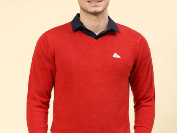 Mens Pullover  (Red Multi)