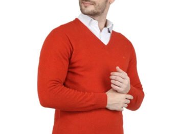 Mens Pullover (Melange Orange)