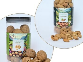 NaturalleTrue 500g Combo: Kashmiri Kagzi Almonds & Kashmiri Walnuts Giri