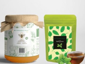 NaturalleTrue Tulsi Tea & Jungle Honey Combo – 75g Tulsi Tea + 250g Pure Jungle Honey