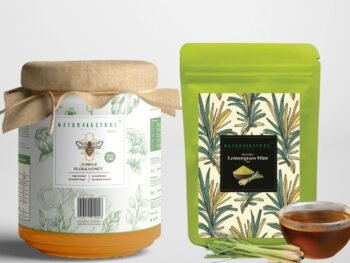 NaturalleTrue Lemongrass Mint Tea & Jamun Honey Combo – 75g Lemongrass Mint Tea + 250g Pure Jamun Honey
