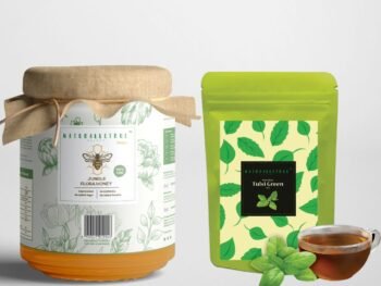 NaturalleTrue Tulsi Tea & Jungle Honey Combo – 75g Tulsi Tea + 250g Pure Jungle Honey